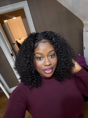 (REFURBISHED) 3B/4A CURLY HALF WIG