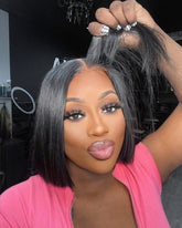 REFURBISHED GLUELESS WIGS SALE | BOB CLOSURE UNIT " (NEW CLOSURE)