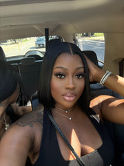 REFURBISHED WIGS SALE | GLUELESS CLOSURE EDNA BOB JET BLACK