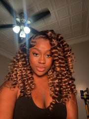REFURBISHED WIGS SALE | GLUELESS BURMESE CURLY CUSTOM HIGHLIGHTS 24”