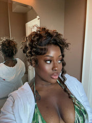 REFURBISHED WIGS SALE | GLUELESS BURMESE CURLY CUSTOM HIGHLIGHTS 24”