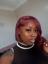 REFURBISHED WIGS SALE | GLUELESS HD LACE BURGUNDY ENVY ASSYMETRICAL BOB