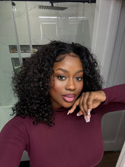 (REFURBISHED) 3B/4A CURLY HALF WIG