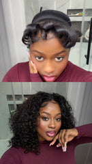 (REFURBISHED) 3B/4A CURLY HALF WIG