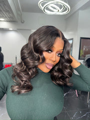 (REFURBISHED WIG SALE) LAYERED CURTAIN BANGS 18”