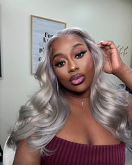 REFURBISHED WIGS SALE | SILVER (STORM) UNIT 13X6 FRONTAL 20" LAYERED 🌪️